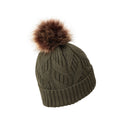 Khaki - Back - Mountain Warehouse Womens-Ladies Florence Pom Pom Beanie