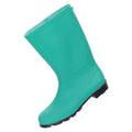 Light Teal - Pack Shot - Mountain Warehouse Childrens-Kids Plain Wellington Boots