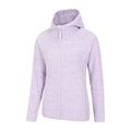 Purple - Side - Mountain Warehouse Womens-Ladies Lleyn II Melange Full Zip Hoodie