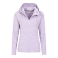 Purple - Pack Shot - Mountain Warehouse Womens-Ladies Lleyn II Melange Full Zip Hoodie