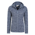 Dark Blue - Pack Shot - Mountain Warehouse Womens-Ladies Lleyn II Melange Full Zip Hoodie