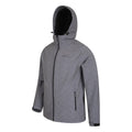 Grey - Lifestyle - Mountain Warehouse Mens Exodus Printed Showerproof Soft Shell Jacket