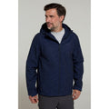 Navy - Front - Mountain Warehouse Mens Exodus Showerproof Soft Shell Jacket