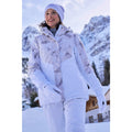 White - Front - Mountain Warehouse Womens-Ladies Dawn II Printed Ski Jacket