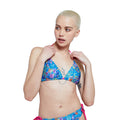 Blue - Front - Animal Womens-Ladies Riviera Printed Recycled Bikini Top