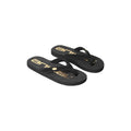 Jet Black - Front - Animal Womens-Ladies Swish Recycled Flip Flops