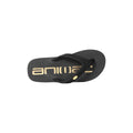 Jet Black - Back - Animal Womens-Ladies Swish Recycled Flip Flops