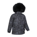 Black - Front - Mountain Warehouse Childrens-Kids Ranger Camouflage Water Resistant Jacket