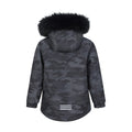 Black - Back - Mountain Warehouse Childrens-Kids Ranger Camouflage Water Resistant Jacket