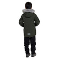 Green - Back - Mountain Warehouse Childrens-Kids Ranger Logo Water Resistant Jacket