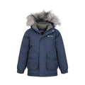 Blue - Pack Shot - Mountain Warehouse Childrens-Kids Ranger Logo Water Resistant Jacket