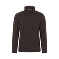 Brown - Front - Mountain Warehouse Mens Cedar Half Zip Fleece Top