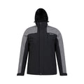 Black - Pack Shot - Mountain Warehouse Mens District Extreme 3 in 1 Waterproof Jacket