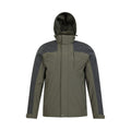 Khaki Green - Front - Mountain Warehouse Mens District Extreme 3 in 1 Waterproof Jacket