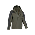 Khaki Green - Side - Mountain Warehouse Mens District Extreme 3 in 1 Waterproof Jacket