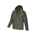 Khaki Green - Lifestyle - Mountain Warehouse Mens District Extreme 3 in 1 Waterproof Jacket