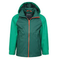 Green - Pack Shot - Mountain Warehouse Childrens-Kids Torrent II Waterproof Jacket