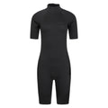 Jet Black - Front - Mountain Warehouse Womens-Ladies Short Wetsuit