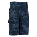 Navy - Side - Mountain Warehouse Childrens-Kids Camo Cargo Shorts