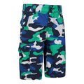 Bright Blue - Back - Mountain Warehouse Childrens-Kids Camo Cargo Shorts