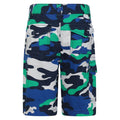 Bright Blue - Side - Mountain Warehouse Childrens-Kids Camo Cargo Shorts