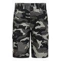 Black - Front - Mountain Warehouse Childrens-Kids Camo Cargo Shorts