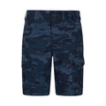 Navy - Front - Mountain Warehouse Childrens-Kids Camo Cargo Shorts