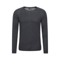 Dark Grey - Close up - Mountain Warehouse Mens Merino Wool Thermal Base Layers Set