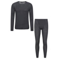 Dark Grey - Front - Mountain Warehouse Mens Merino Wool Thermal Base Layers Set