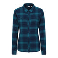 Dark Teal - Front - Mountain Warehouse Womens-Ladies Willow Flannel Shirt