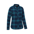 Dark Teal - Side - Mountain Warehouse Womens-Ladies Willow Flannel Shirt