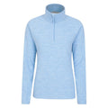 Corn Blue - Front - Mountain Warehouse Womens-Ladies Snowdon Melange Fleece Top