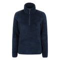 Navy - Front - Mountain Warehouse Womens-Ladies Teddy Fleece Quarter Zip Fleece Top