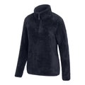 Navy - Side - Mountain Warehouse Womens-Ladies Teddy Fleece Quarter Zip Fleece Top