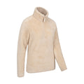 Beige - Back - Mountain Warehouse Womens-Ladies Teddy Fleece Quarter Zip Fleece Top