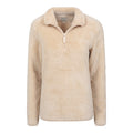 Beige - Lifestyle - Mountain Warehouse Womens-Ladies Teddy Fleece Quarter Zip Fleece Top