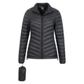 Black - Close up - Mountain Warehouse Womens-Ladies Extreme II Featherweight Down Jacket