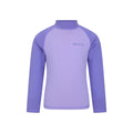 Dusky Purple - Front - Mountain Warehouse Childrens-Kids Long-Sleeved Rash Top