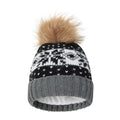 Black - Front - Mountain Warehouse Womens-Ladies Fair Isle Pom Pom Beanie