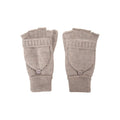 Beige - Pack Shot - Mountain Warehouse Womens-Ladies Fingerless Knitted Mittens