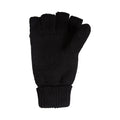 Black - Back - Mountain Warehouse Womens-Ladies Fingerless Knitted Mittens