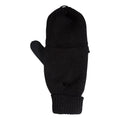 Black - Side - Mountain Warehouse Womens-Ladies Fingerless Knitted Mittens