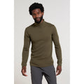 Khaki Green - Front - Mountain Warehouse Mens Meribel Cotton Thermal Top