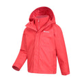 Red - Close up - Mountain Warehouse Childrens-Kids Fell 3 in 1 Jacket