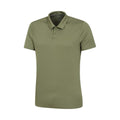 Khaki Green - Side - Mountain Warehouse Mens Endurance IsoCool Polo Shirt