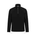 Black - Front - Mountain Warehouse Mens Ashbourne II Half Zip Fleece Top