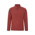 Burgundy - Front - Mountain Warehouse Mens Ashbourne II Half Zip Fleece Top