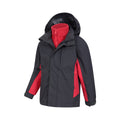 Grey - Side - Mountain Warehouse Childrens-Kids Cannonball 3 in 1 Waterproof Jacket