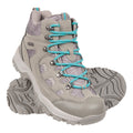 Taupe - Front - Mountain Warehouse Womens-Ladies Adventurer Leopard Print Faux Suede Waterproof Walking Boots