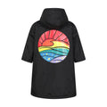 Jet Black - Back - Mountain Warehouse Childrens-Kids Tidal Waterproof Robe